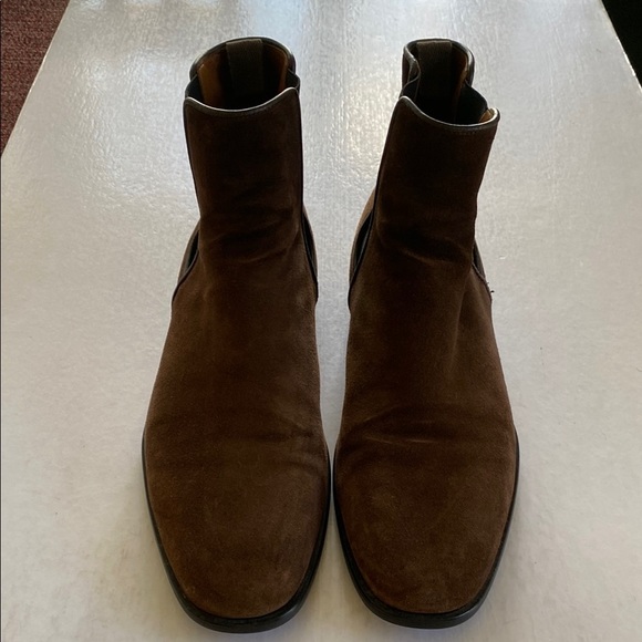 AQUATALIA Men’s Brown Suede Leather Chelsea Boots Size 9.5. Made in Italy - Picture 2 of 7